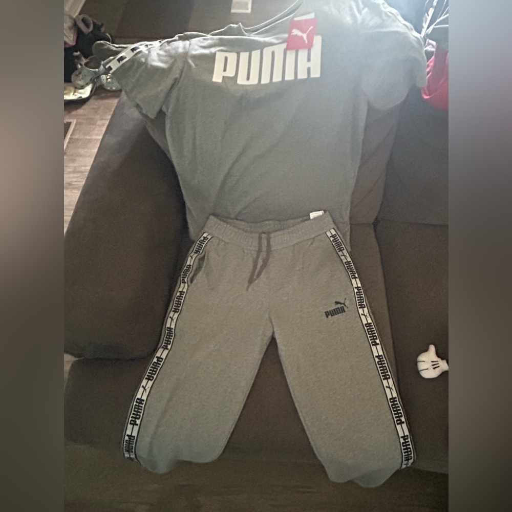 Medium puma shirt and pants. Puma shirt still had tag on it, never worn